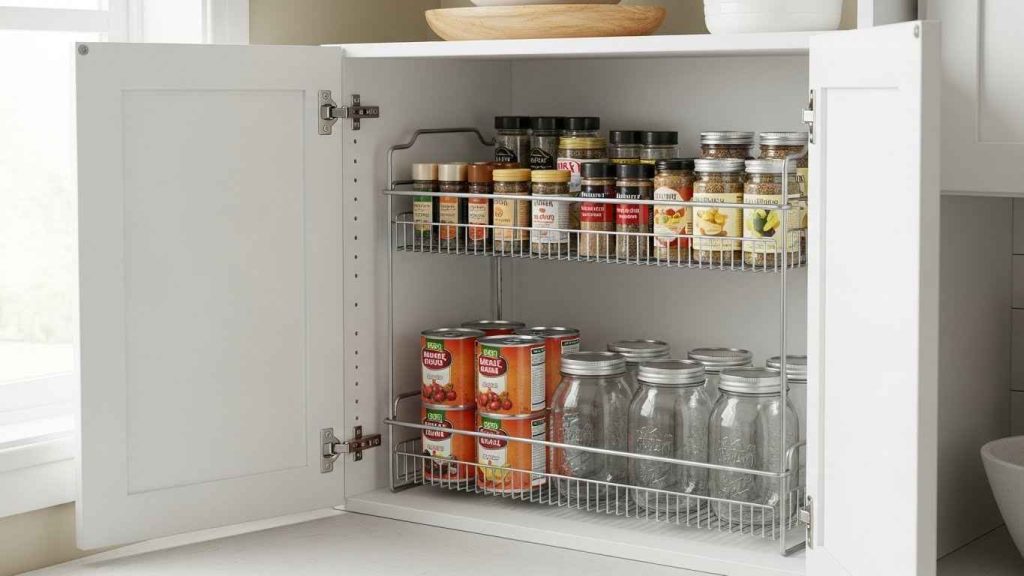 Tiered Cabinet Shelving Inserts