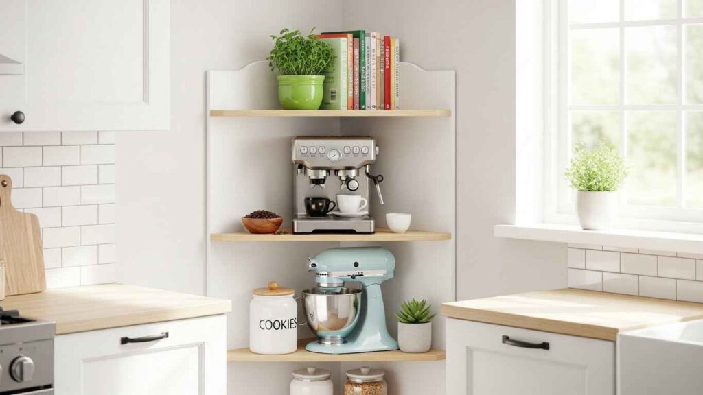 Tiered Corner Shelf Unit