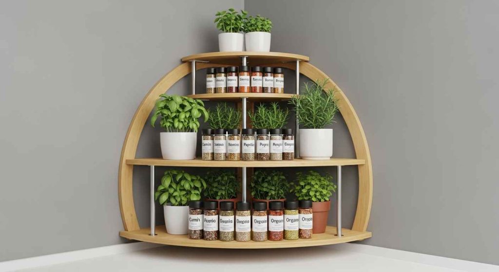 Tiered Corner Shelves