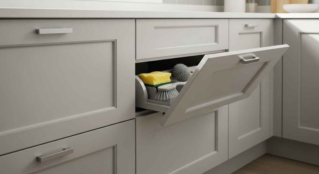 Tilt-Out Drawer Front Sponge Caddy