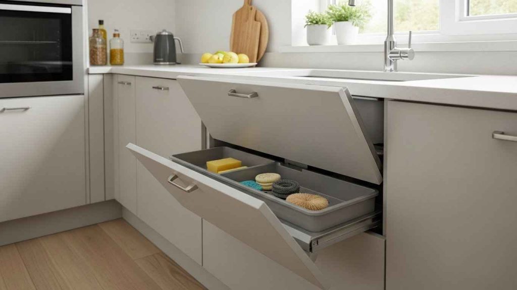 Tilt-Out Sink Front Trays
