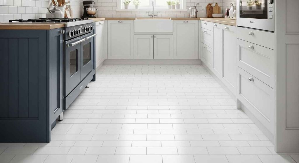 Timeless White Subway Tile Floors
