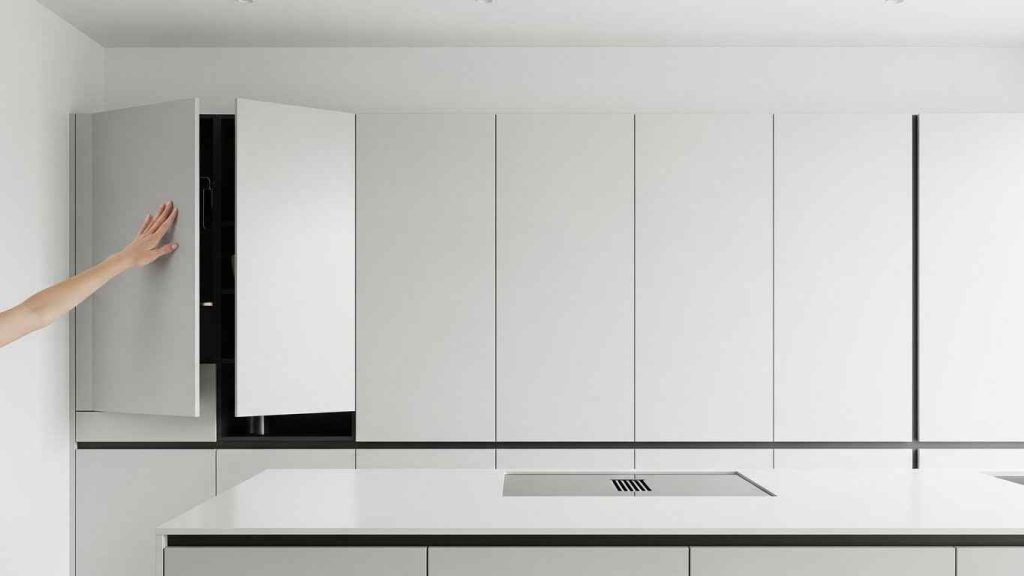 Touch-to-Open Cabinet Mechanisms