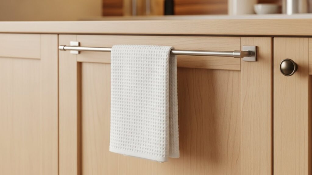 Towel Racks on Cabinet Doors