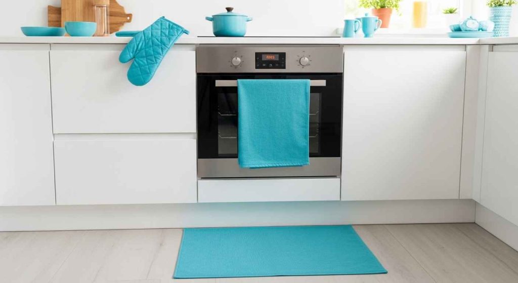 Turquoise Touches in Kitchen Textiles