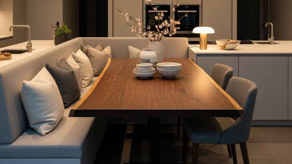 U-Shaped Seating for a Cozy Banquette Feel