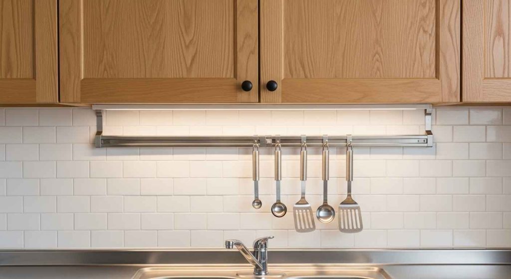 Under-Cabinet Foldable Utensil Racks