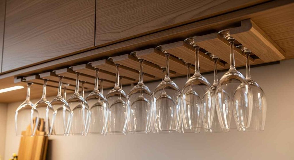 Under-Drawer Stemware Hanging Racks