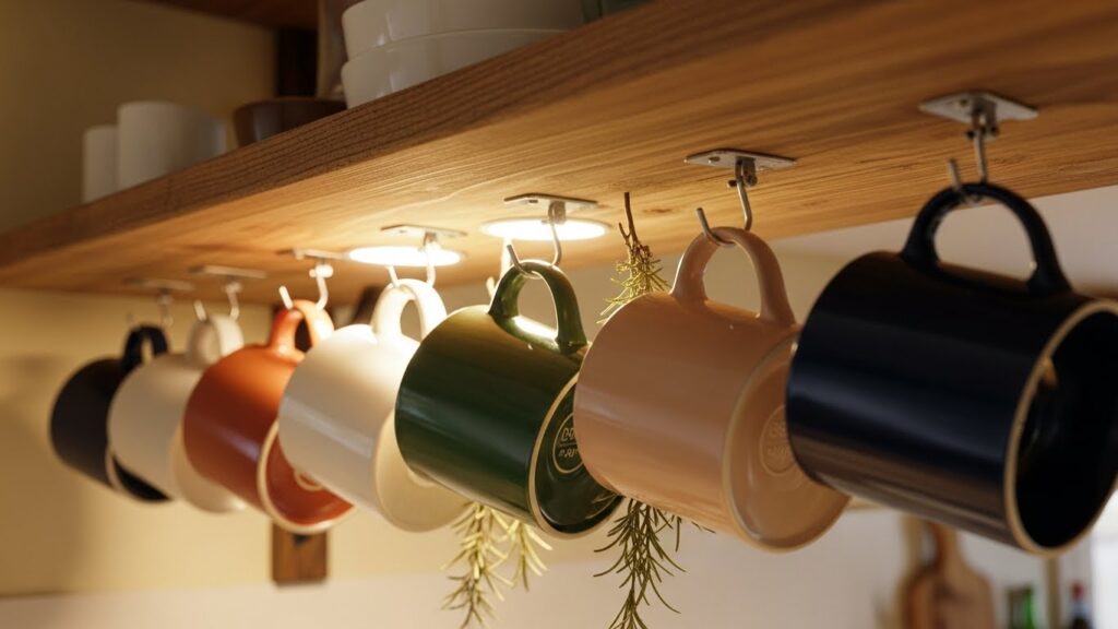 Under-Shelf Mug Holders