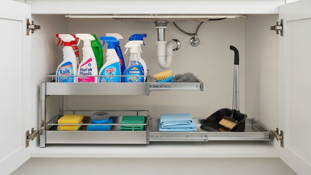 Under-Sink Slide-Out Trays
