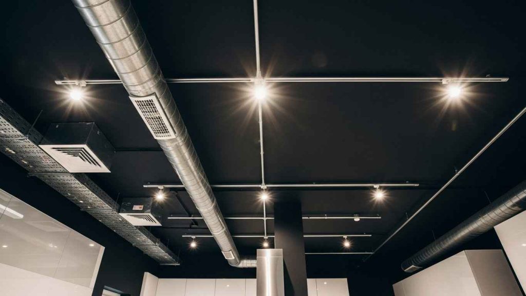 Unfinished Ceiling with Exposed Ductwork