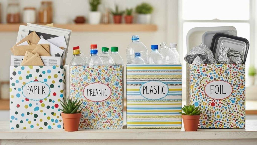 Upcycled Cereal Box Organizers