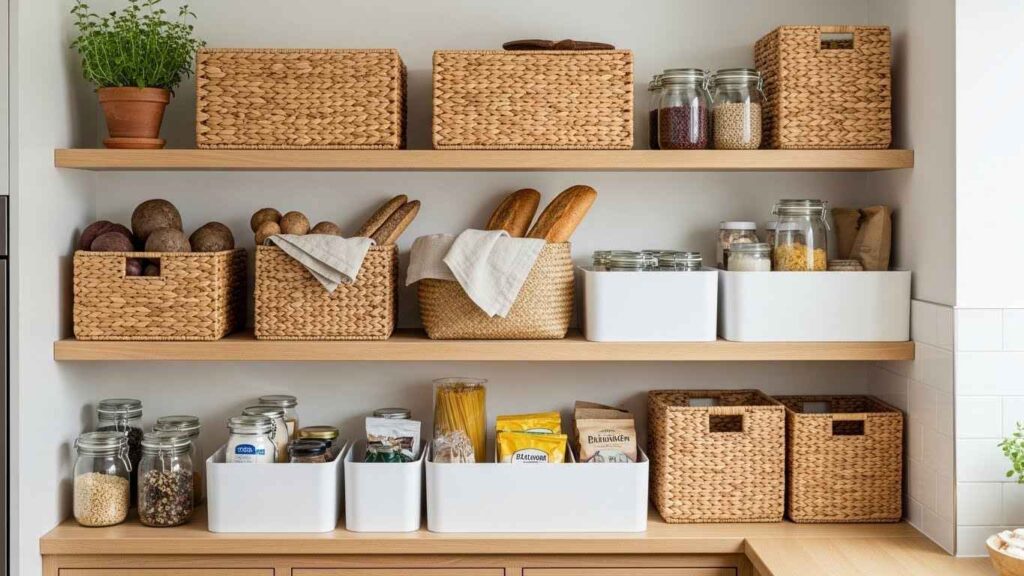 Use Baskets and Bins for Stylish Storage