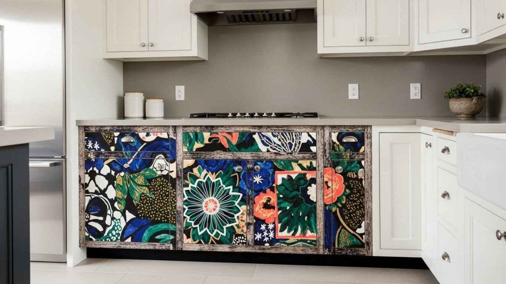 Use Wallpaper on Cabinet Ends