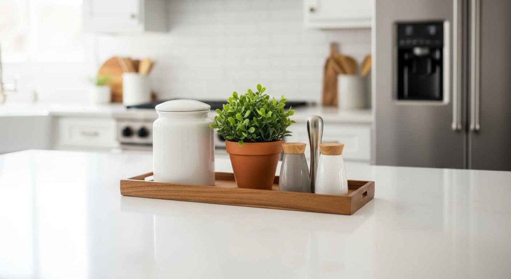 Use a Tray to Corral Countertop Items