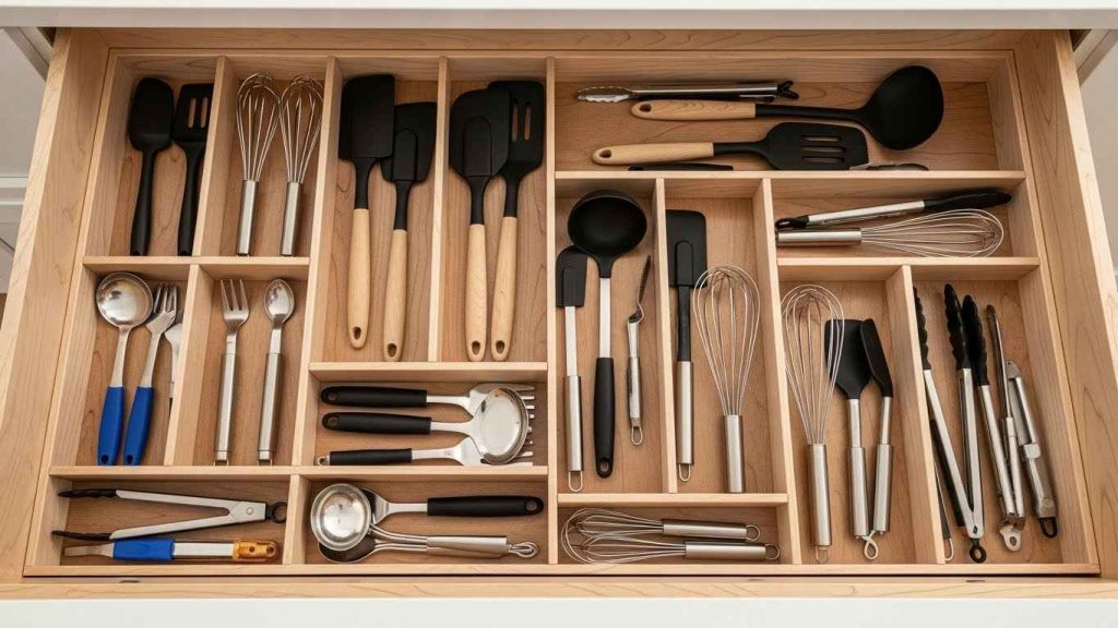 Utensil Organizing Deep Drawers
