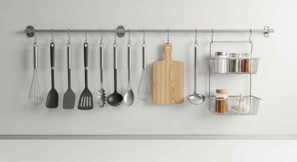 Utilize Vertical Space with Wall-Mounted Rails