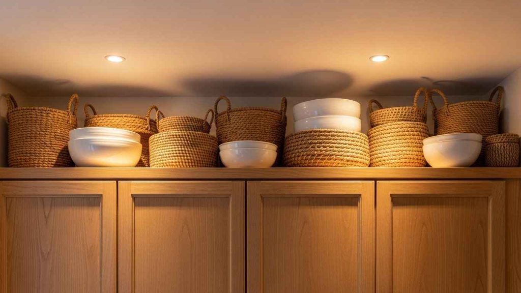 Utilize the Top of Your Cabinets