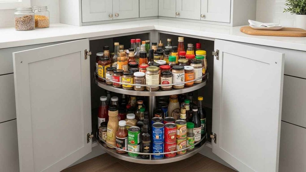 Utilizing Corner Pantry Space