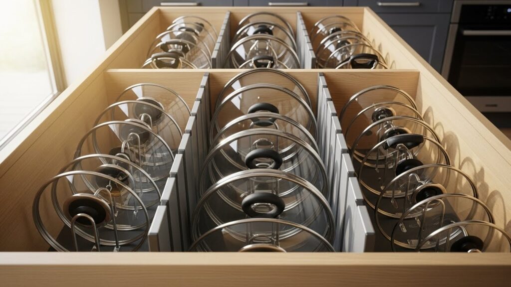 Vertical Pan Lid Organizers