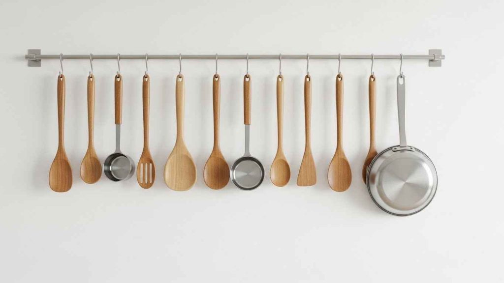Vertical Storage on White Walls