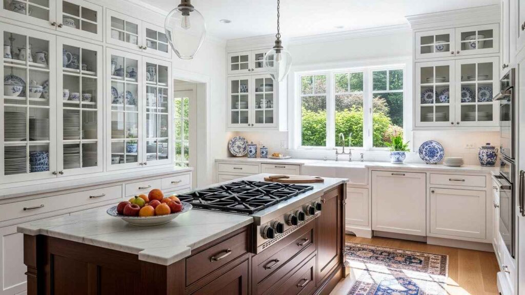 Vintage Glass-Front Cabinets