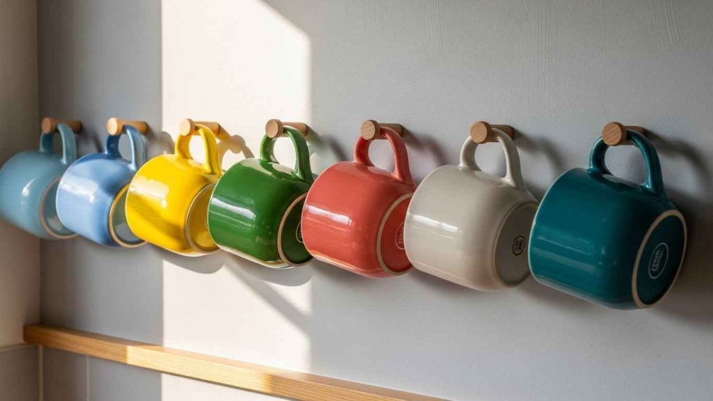 Wall-Hooked Mug and Cup Display