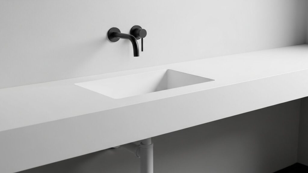 Wall-Mounted Faucet and Sink