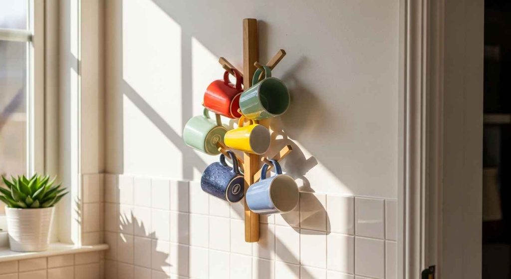 Wall-Mounted Mug Tree