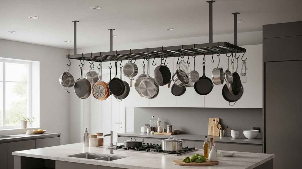 Wall-Mounted Pot and Pan Rack