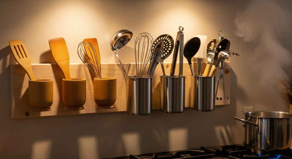 Wall-Mounted Utensil Holders