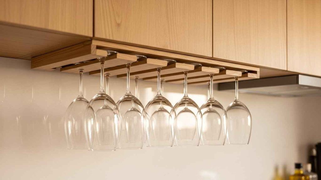 Wall-Mounted Wine Glass Rack