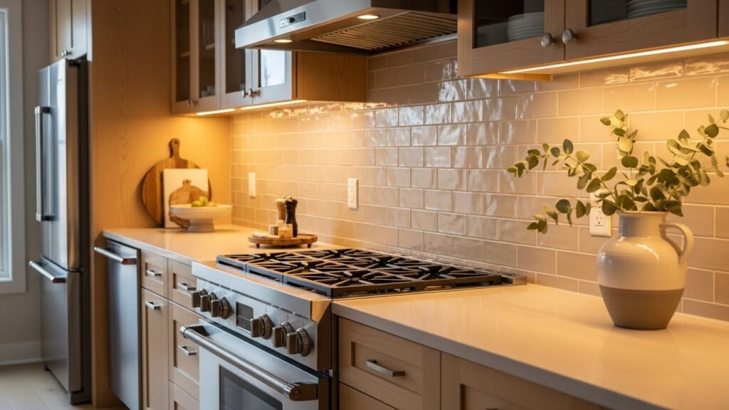 Warm Beige Brick Pattern