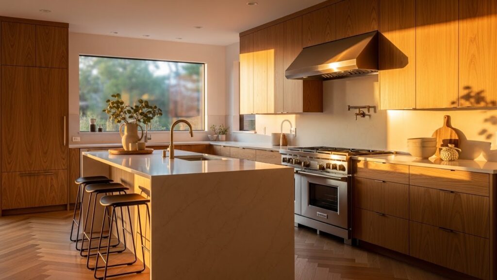 Warm Wood Tones in a Modern Space