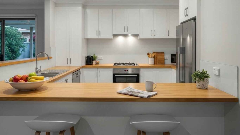 White Bar Stools with Low Backs