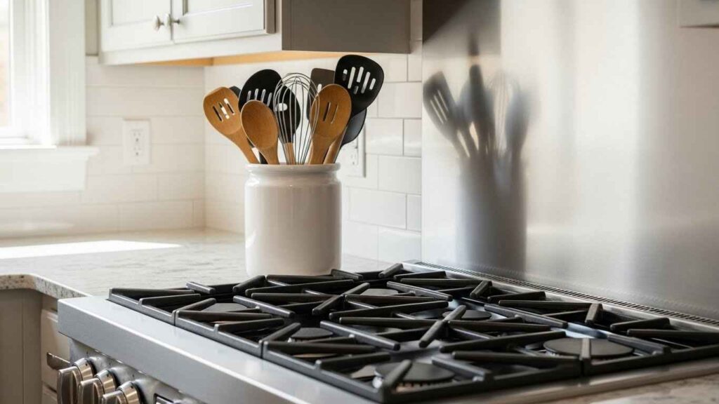White Ceramic Utensil Crock