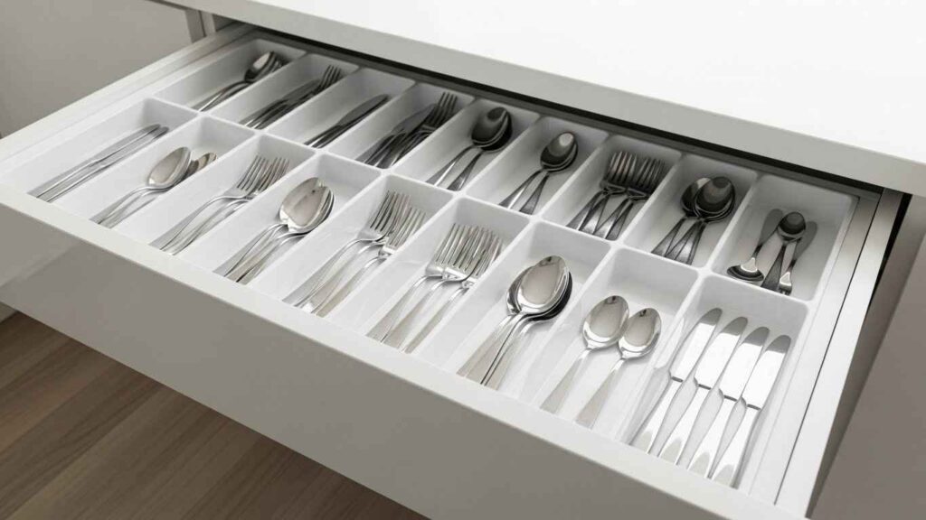 White Cutlery Trays and Dividers