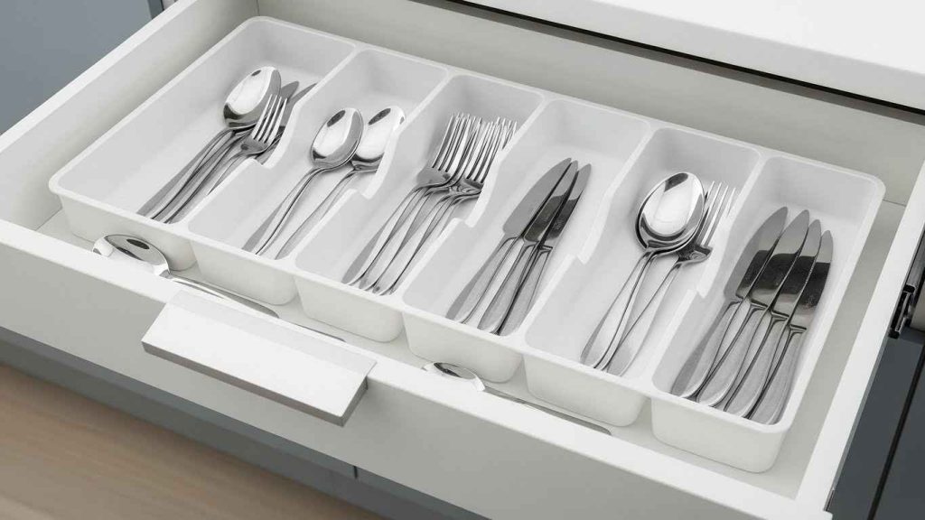 White Drawer Organizer Handles