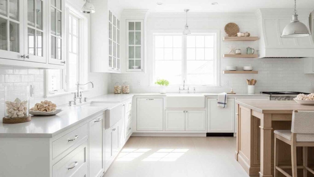 White Framed Glass Fronts