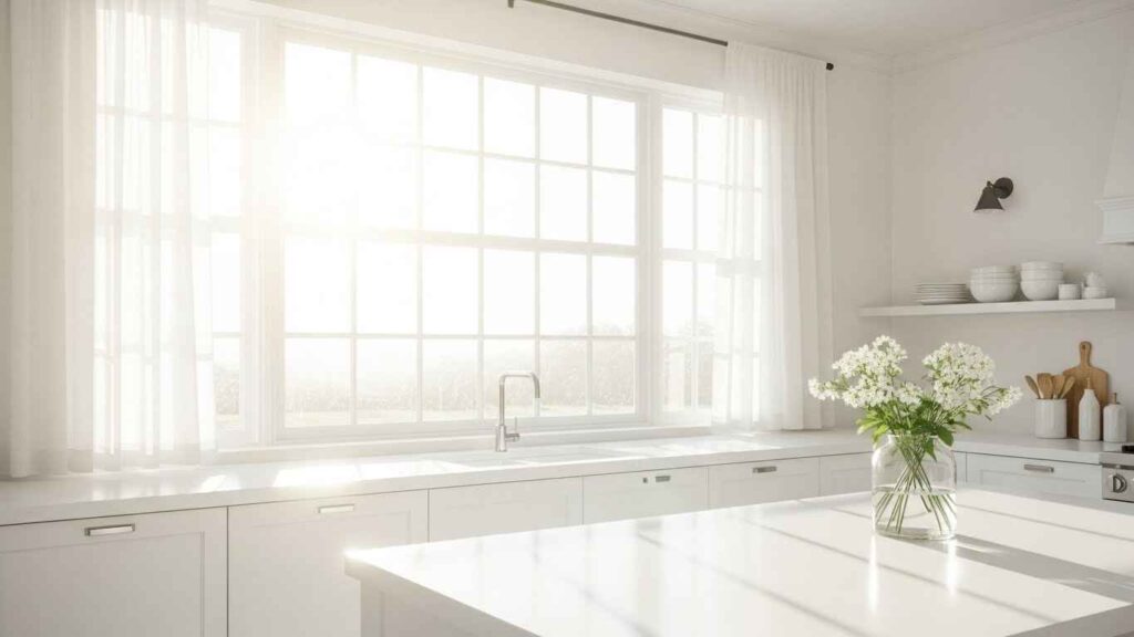 White Kitchen with Natural Light