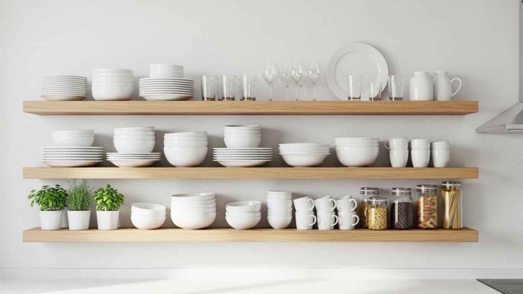 White Kitchen with Open Shelving