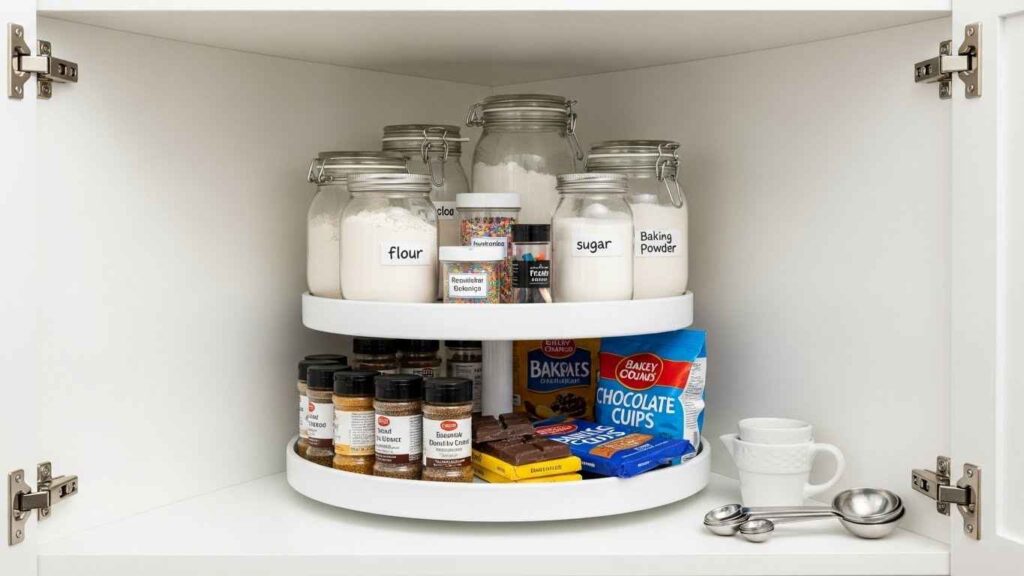 White Lazy Susans for Corner Cabinets