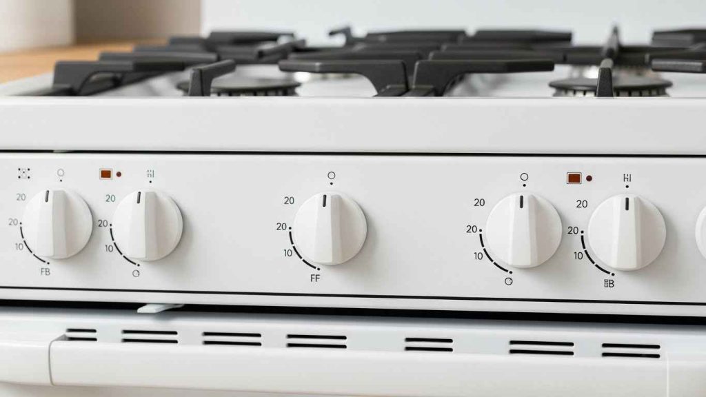 White Oven Control Knobs