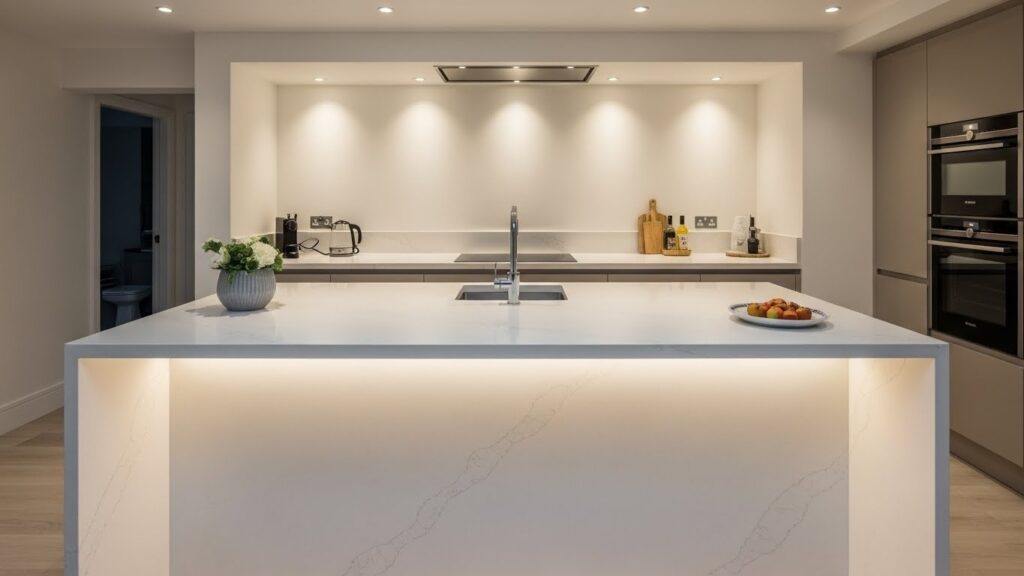 White Quartz Waterfall Island