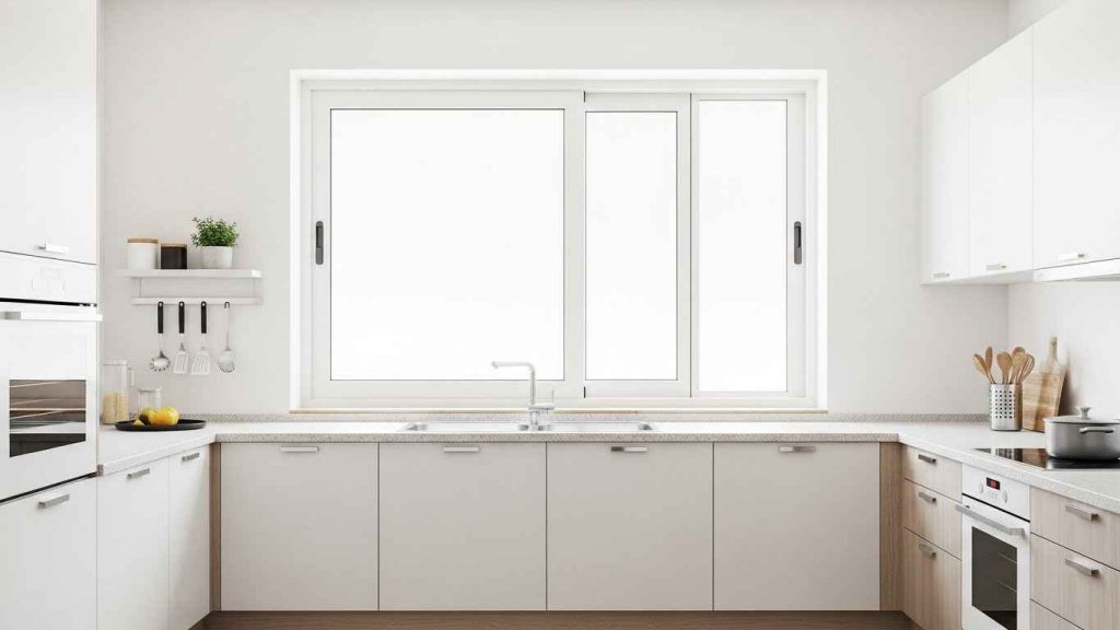 White Sliding Windows for a Clean Look