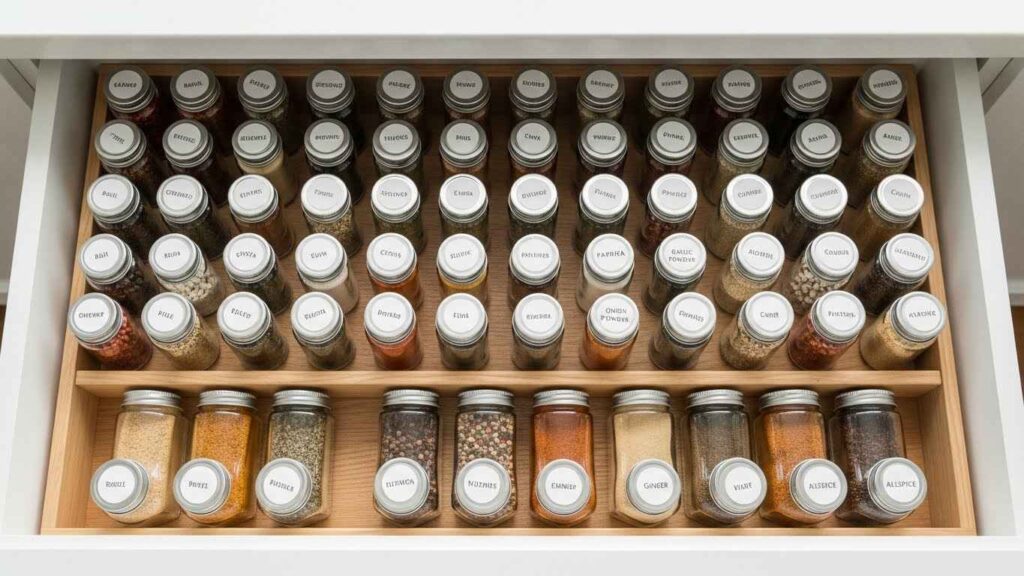 White Spice Drawer Inserts
