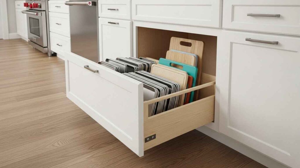 White Toe-Kick Drawer Solutions