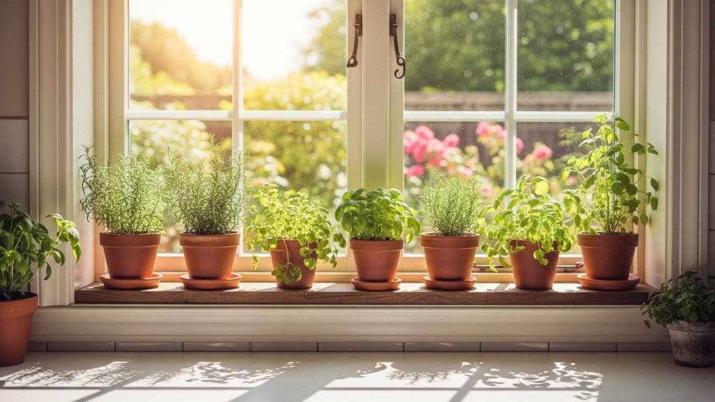 Window Sill Herb Garden Shelf