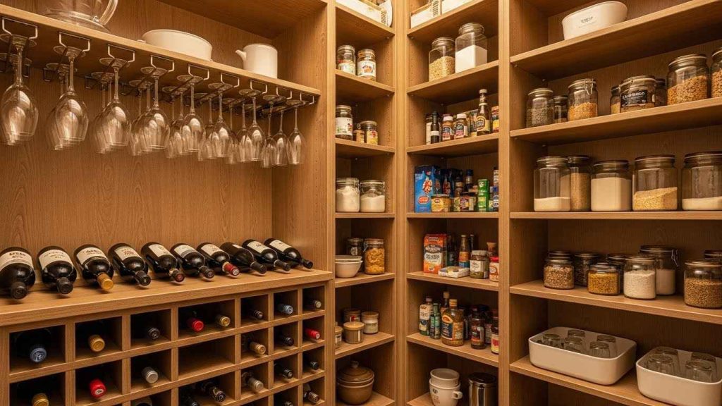 Wine and Glass Rack Integration