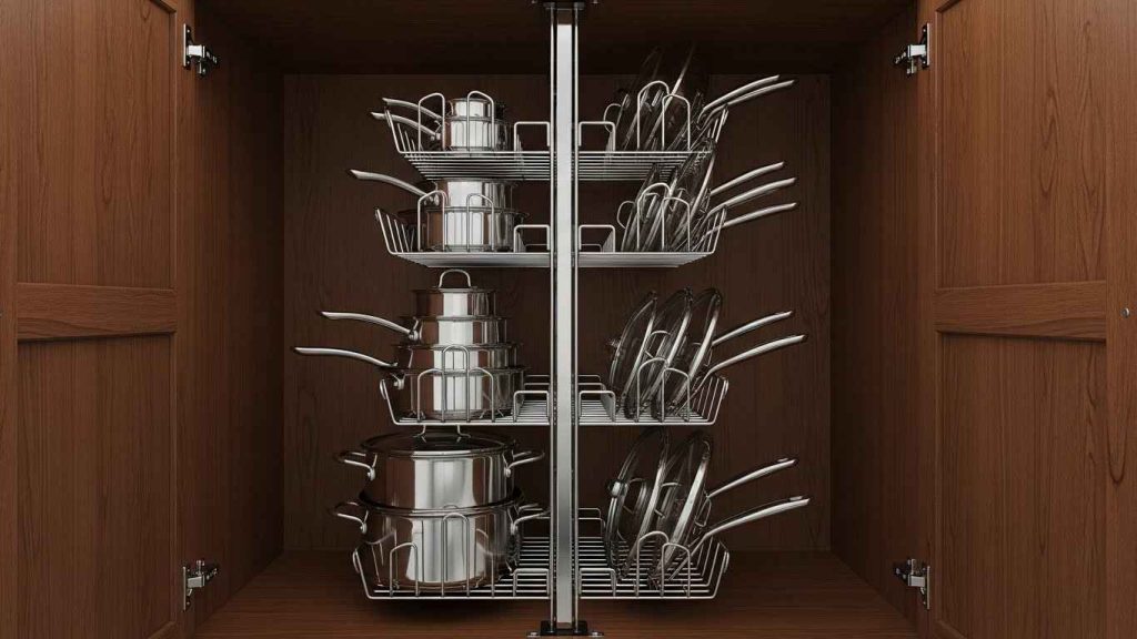 Wire Shelving for Pots and Lids